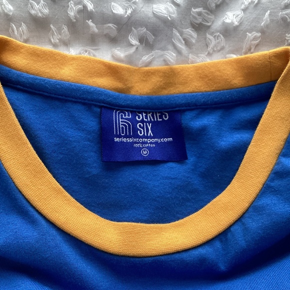 A7 - #372 ST. LOUIS BLUES SERIES SIX OZZY STRIPED SHORT SLEEVE TEE - BLUE/WHITE - Picture 4 of 4